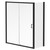 Luma 8 Matt Black 1700mm x 700mm Sliding Door Shower Enclosure Right Hand View