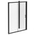 Luma 8 Matt Black 1700mm x 700mm Sliding Door Shower Enclosure Left Hand View