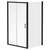 Luma 8 Matt Black 1200mm x 900mm Sliding Door Shower Enclosure Right Hand View