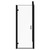Luma 8 Matt Black 800mm x 900mm Hinged Door Shower Enclosure Front View