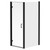 Luma 8 Matt Black 800mm x 1000mm Hinged Door Shower Enclosure Right Hand View