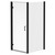 Luma 8 Matt Black 900mm x 1000mm Hinged Door Shower Enclosure Right Hand View
