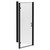 Luma 8 Matt Black 900mm x 1000mm Hinged Door Shower Enclosure Left Hand View