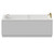 Square 1700mm x 750mm 12 Jet Brushed Brass V-Tec Single Ended Whirlpool Bath View from Front