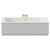 Metropole 1800mm x 800mm 12 Jet Brushed Brass V-Tec Double Ended Whirlpool Bath View from Front