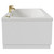 Metropole 1800mm x 800mm 12 Jet Brushed Brass V-Tec Double Ended Whirlpool Bath Side View