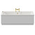 Legend 1600mm x 700mm Right Hand 12 Jet Brushed Brass V-Tec Single Ended Whirlpool Bath View from Front
