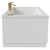 Legend 1600mm x 700mm Right Hand 12 Jet Brushed Brass V-Tec Single Ended Whirlpool Bath Side View