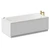 Compact 1500mm x 700mm 12 Jet Brushed Brass V-Tec Single Ended Whirlpool Bath Left Hand View