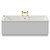 Legend 1500mm x 700mm Right Hand 12 Jet Brushed Brass V-Tec Single Ended Whirlpool Bath View from Front