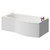 Bayou 1700mm 6 Jet Brushed Brass V-Tec Right Hand B Shaped Whirlpool Shower Bath with Front Bath Panel Right Hand View