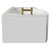 Bayou 1700mm 6 Jet Brushed Brass V-Tec Left Hand B Shaped Whirlpool Shower Bath with Front Bath Panel Side View
