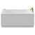 Compact 1200mm x 700mm 6 Jet Brushed Brass V-Tec Single Ended Whirlpool Bath View from Front