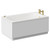 Compact 1200mm x 700mm 6 Jet Brushed Brass V-Tec Single Ended Whirlpool Bath Left Hand View