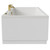 Slim Edge 1800mm x 800mm 6 Jet Brushed Brass V-Tec Double Ended Whirlpool Bath Side View
