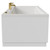 Slim Edge 1700mm x 700mm 6 Jet Brushed Brass V-Tec Double Ended Whirlpool Bath Side View