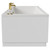 Legend 1700mm x 700mm Right Hand 6 Jet Brushed Brass V-Tec Single Ended Whirlpool Bath Side View