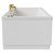Legend 1700mm x 750mm Right Hand 6 Jet Brushed Brass V-Tec Single Ended Whirlpool Bath Side View