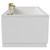 Legend 1600mm x 700mm Right Hand 6 Jet Brushed Brass V-Tec Single Ended Whirlpool Bath Side View