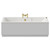 Legend 1600mm x 700mm Left Hand 6 Jet Brushed Brass V-Tec Single Ended Whirlpool Bath View from Front