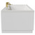 Legend 1600mm x 700mm Left Hand 6 Jet Brushed Brass V-Tec Single Ended Whirlpool Bath Side View