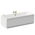 Square 1700mm x 700mm 6 Jet Brushed Brass V-Tec Double Ended Whirlpool Bath Left Hand View