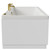 Square 1700mm x 700mm 6 Jet Brushed Brass V-Tec Double Ended Whirlpool Bath Side View