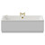 Square 1700mm x 750mm 6 Jet Brushed Brass V-Tec Double Ended Whirlpool Bath View from Front