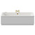 Square 1800mm x 800mm 6 Jet Brushed Brass V-Tec Double Ended Whirlpool Bath View from Front