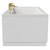 Legend 1500mm x 700mm Right Hand 6 Jet Brushed Brass V-Tec Single Ended Whirlpool Bath Side View