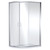 Luma 8 Chrome 1200mm x 800mm 2 Door Offset Quadrant Shower Enclosure View from Front