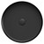 Paxos Colore Matt Black 400mm x 400mm Round Stainless Steel Countertop Basin View from Top thumbnail