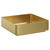 Paxos Colore Brushed Brass 400mm x 400mm Square Stainless Steel Countertop Basin Left Hand View thumbnail