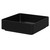 Paxos Colore Matt Black 400mm x 400mm Square Stainless Steel Countertop Basin Right Hand View thumbnail