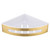 Andros Colore Brushed Brass Wall Mounted Corner Basket View from Front