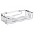 Chios Chrome Rectangular Wall Mounted Wire Basket View from Front