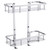 Delos Chrome 2 Tier Wall Mounted Rectangular Basket View from Front