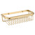 Edessa Colore Brushed Brass Large Wall Mounted Rectangular Wire Basket View from Front