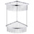 Kea Chrome 2 Tier Wall Mounted Large Corner Basket View from Front