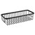 Milos Colore Matt Black Rectangular Wall Mounted Wire Basket View from Front
