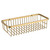 Milos Colore Brushed Brass Rectangular Wall Mounted Wire Basket View from Front
