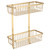 Milos Colore Brushed Brass Rectangular 2 Tier Wall Mounted Wire Basket View from Front