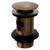 Colore Round Brushed Bronze Moon Cap Slotted Click Clack Basin Waste Right Hand View