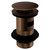 Colore Round Brushed Bronze Moon Cap Slotted Click Clack Basin Waste Left Hand View