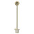 Colore Brushed Brass Retainer Bath Waste and Overflow with Brass Plug and Ball Chain Front View