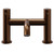 Colore Round Brushed Bronze Bath Filler Tap Front View