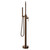Colore Round Brushed Bronze Freestanding Bath Shower Mixer Tap Front View
