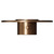 Colore Round Brushed Bronze Concealed Triple Theromstatic Shower Valve - 2 Outlet Top View