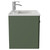 Danbury Satin Green 500mm Floor Standing Vanity Unit with 1 Tap Hole Minimalist Basin and 2 Doors with Polished Chrome Handles Side View thumbnail
