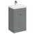 Danbury Satin Grey 500mm Wall Mounted Vanity Unit with 1 Tap Hole Slim Edge Basin and Single Drawer with Polished Chrome Handle Left Hand View thumbnail